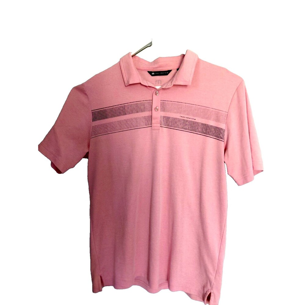 Travis Mathew Golf Shirt Sz XL Pink 100% Cotton